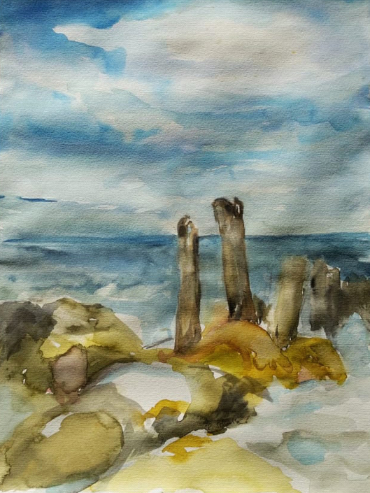 Corason "Baltic Sea" (2020). Watercolor on Paper. 40 x 30 cm
